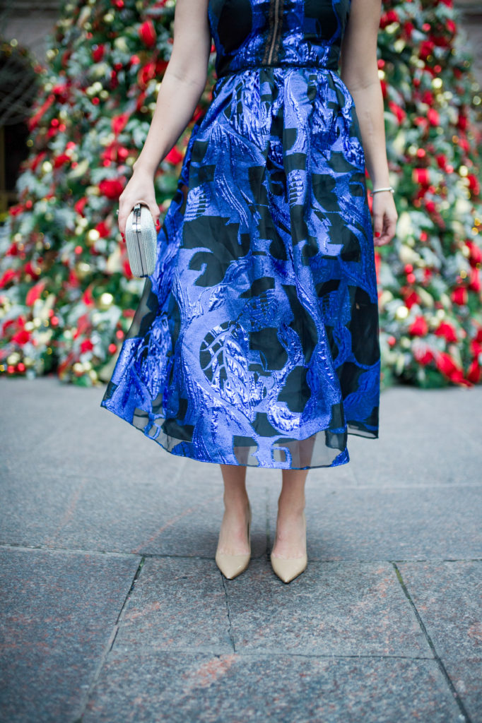 A Metallic Blue Dress To Wear To A Black Tie Event - Blush & Blooms