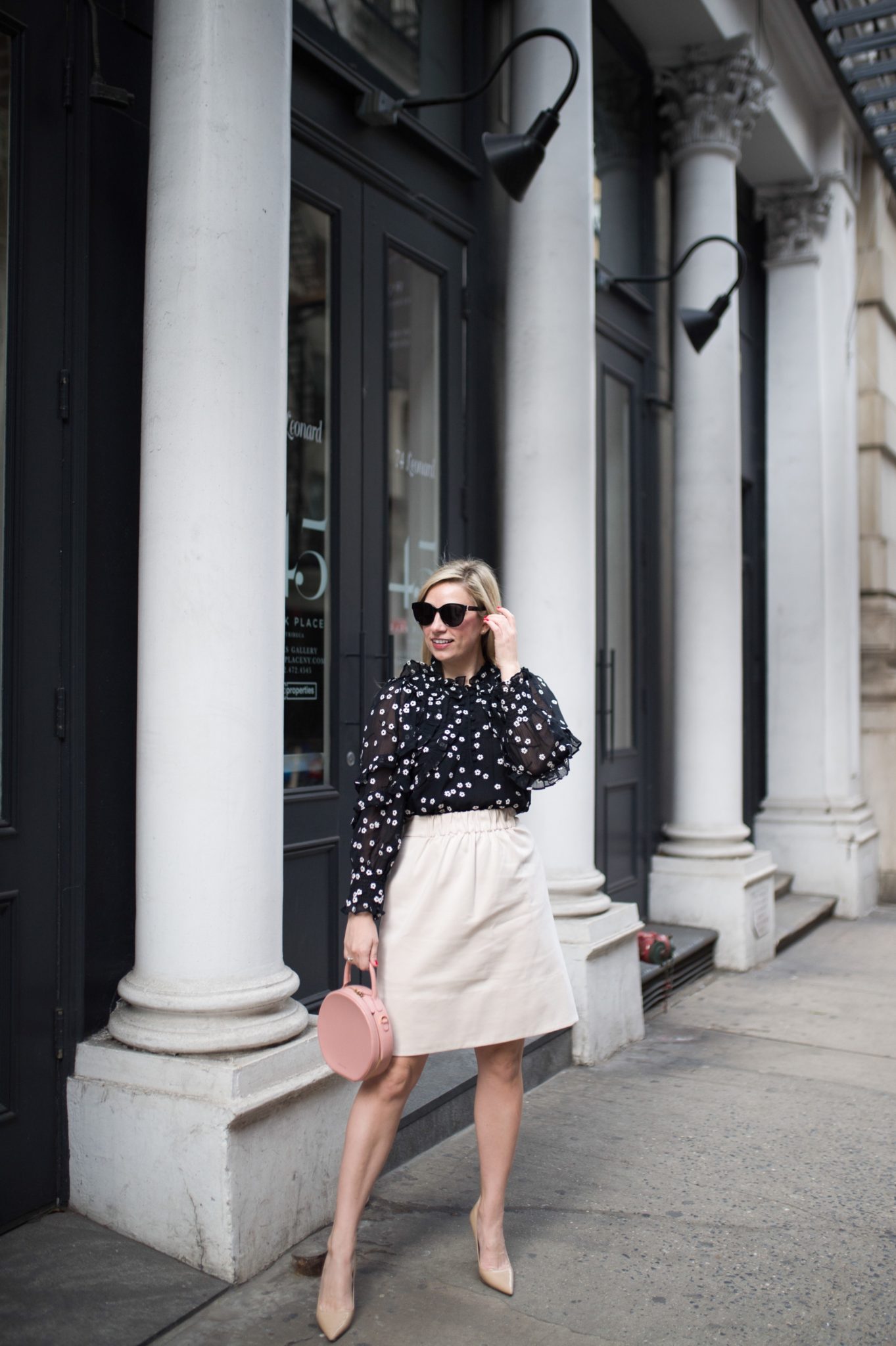 Floral Ruffle Blouse For Spring