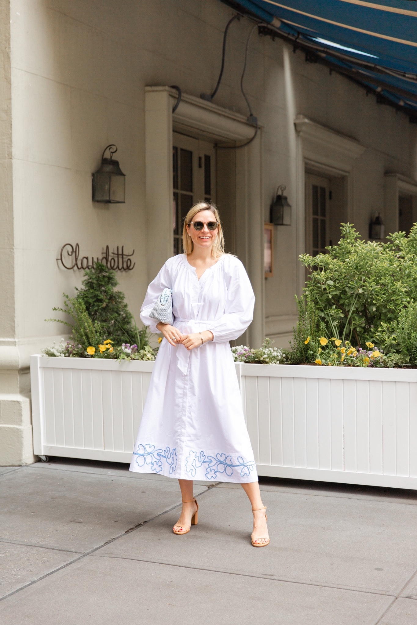 white midi dress