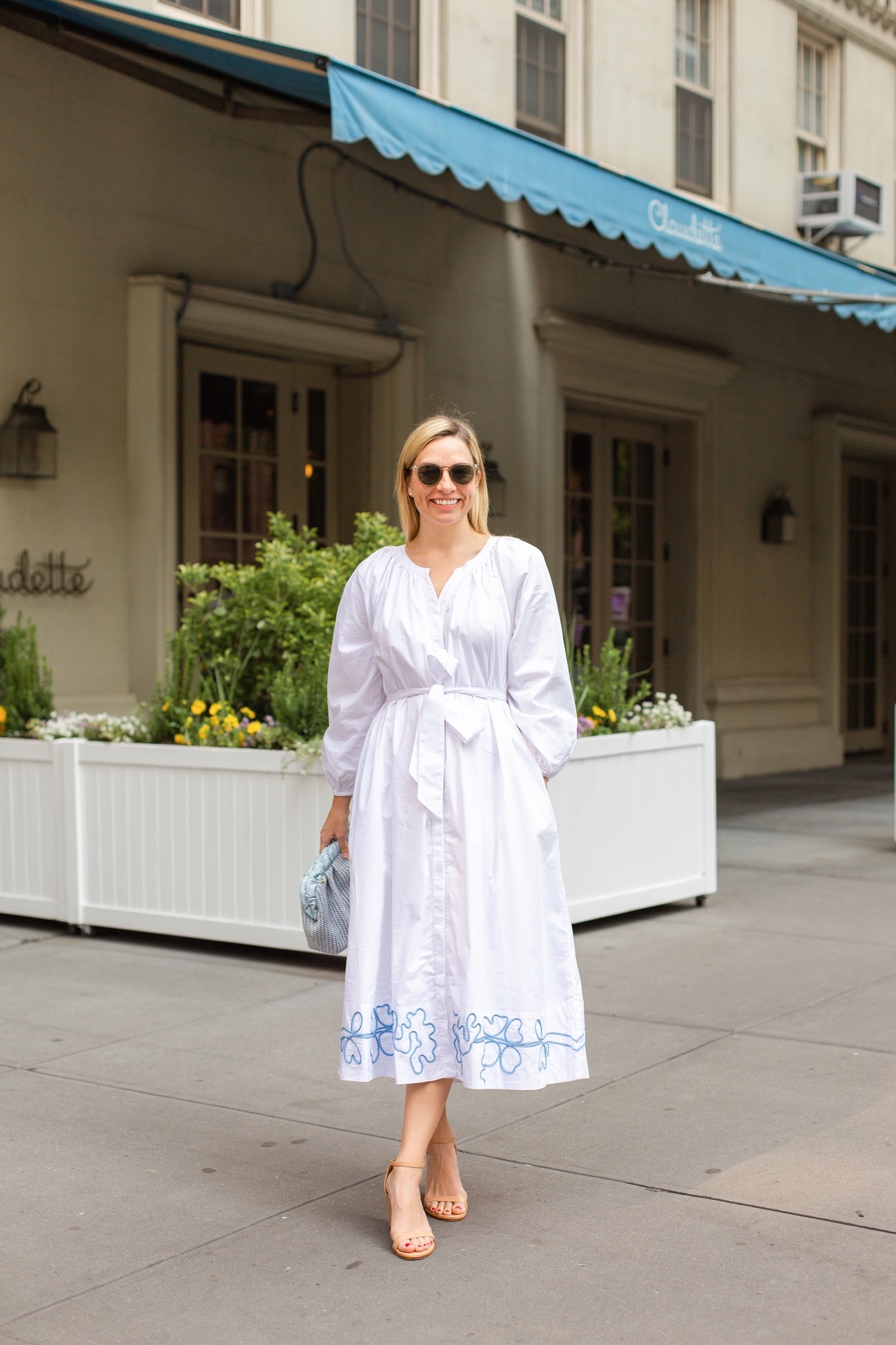 white midi dress